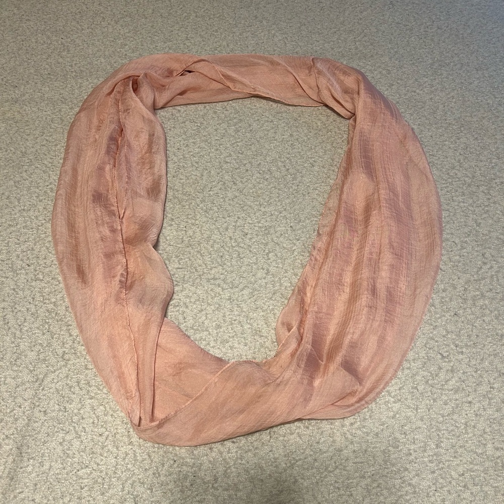 SAX | Elegant Peachy Pink Infinity Scarf